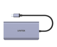 UNITEK USB-C - 2x USB 3.1, HDMI, DP, RJ-45, czytnik SD D1056A - 643240 - zdjęcie 1